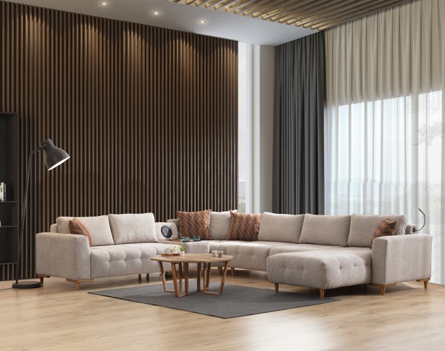 Prag Ses Sistemli U Köşe Koltuk