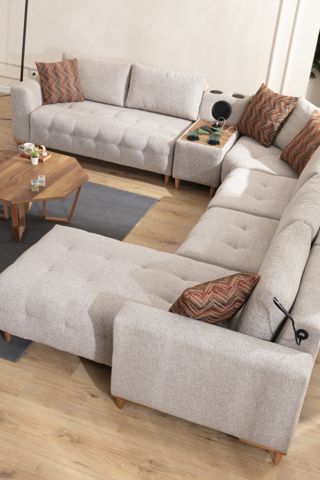 Prag Ses Sistemli U Köşe Koltuk