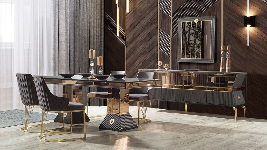 Valentina Siyah Yemek Odası