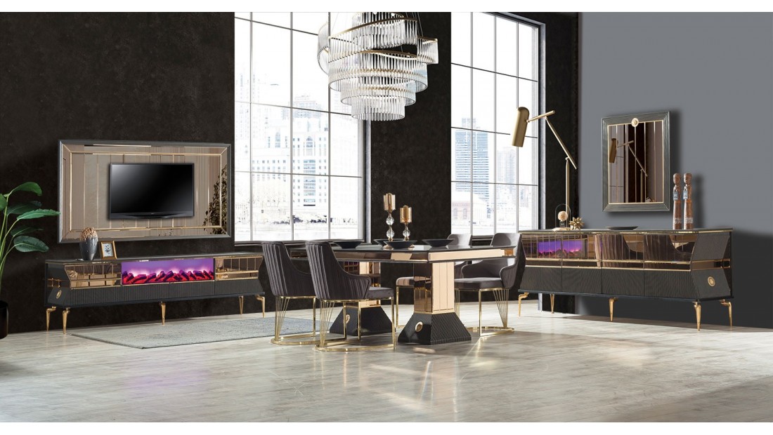 Valentina Siyah Yemek Odası