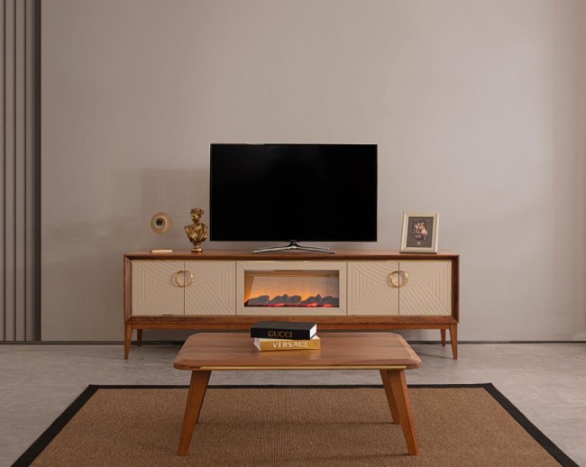 Nisa Şömineli TV Ünitesi Nisa Şömineli TV Ünitesi