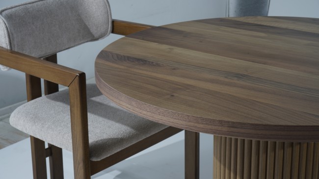 Dante Ceviz Yuvarlak Masa