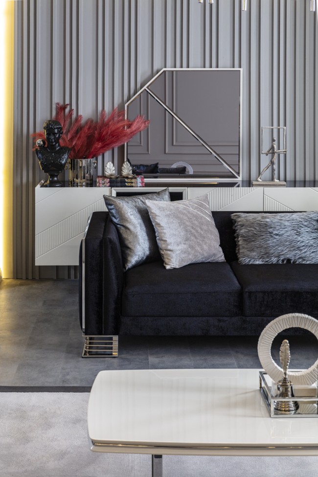 Bella Gümüş Koltuk Takımı