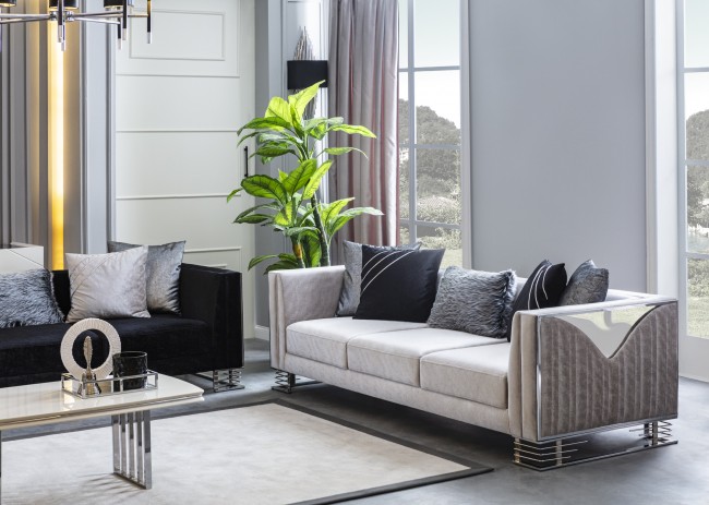 Bella Gümüş Üçlü Koltuk Bella Gümüş Üçlü Koltuk