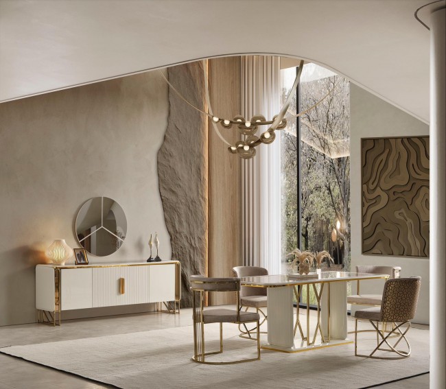 Solo Ekru Gold Yemek Odası