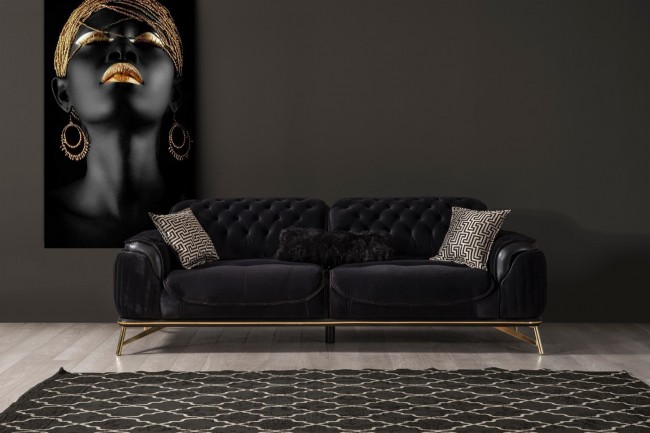 Asos Siyah Üçlü Koltuk Asos Siyah Üçlü Koltuk