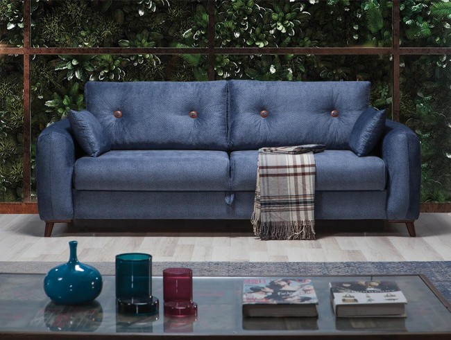 Defne Mavi Üçlü Koltuk Defne Mavi Üçlü Koltuk