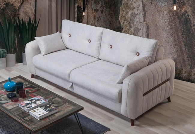 Defne Krem Üçlü Koltuk Defne Krem Üçlü Koltuk