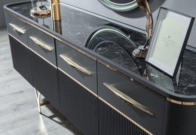 Arven Antrasit Lüx Yemek Odası