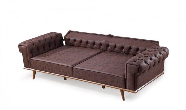 Berrak Kapitoneli Üçlü Koltuk Berrak Kapitoneli Üçlü Koltuk