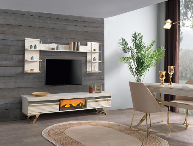 Sedef Şömineli TV Ünitesi Sedef Şömineli TV Ünitesi