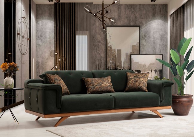 Elas Yeşil Üçlü Koltuk Elas Yeşil Üçlü Koltuk