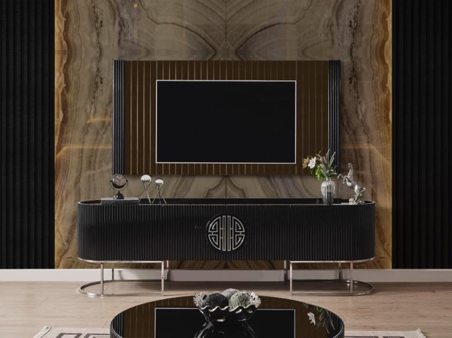 Gucci Gümüş TV Ünitesi Gucci Gümüş TV Ünitesi