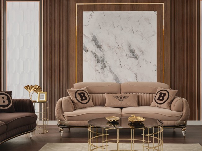 Atlantis Krem Üçlü Koltuk Atlantis Krem Üçlü Koltuk