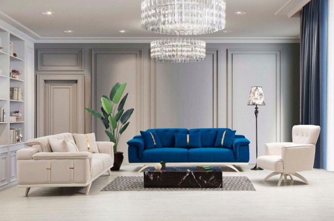 Elas Mavi Koltuk Takımı