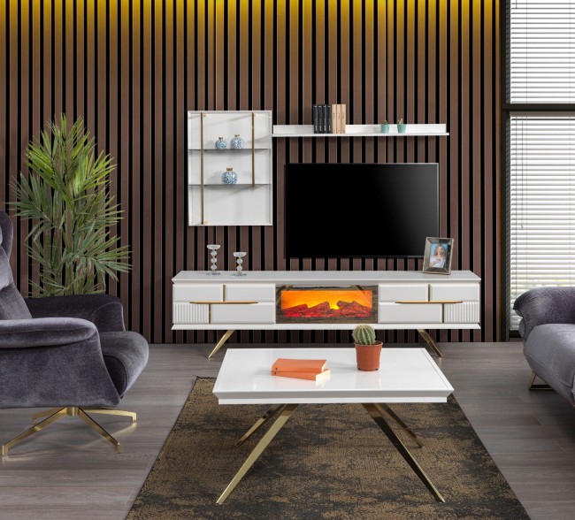 Nehir Şömineli TV Ünitesi Nehir Şömineli TV Ünitesi